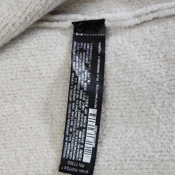 ZARA OVERSIZED BEIGE SLOUCHY CARDIGAN SIZE S TAG - Picture 7 of 7